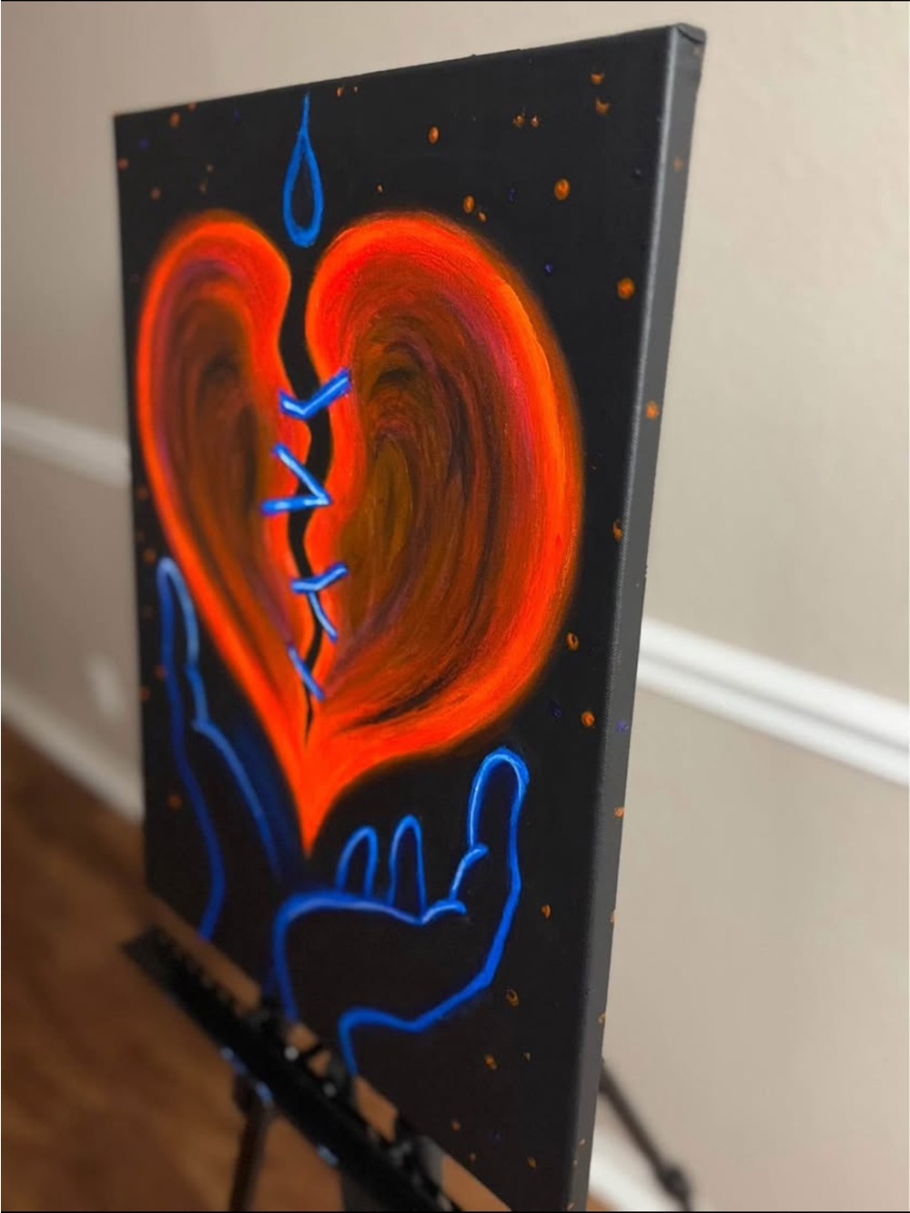 “Stitched By Pain”💔 16” x 20” - Picture 3 of 4